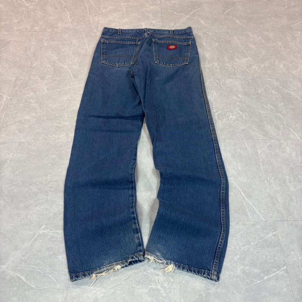 Dickies Regular Fit Mens Blue Denim Jeans 34x34 Medium Wash Workwear C993RNB‎